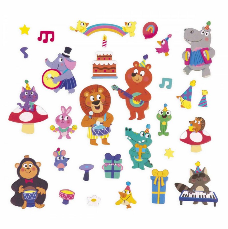 Libro magnetico per bambini a tema festa degli animali con 30 magneti, adatto dai 3 anni in su